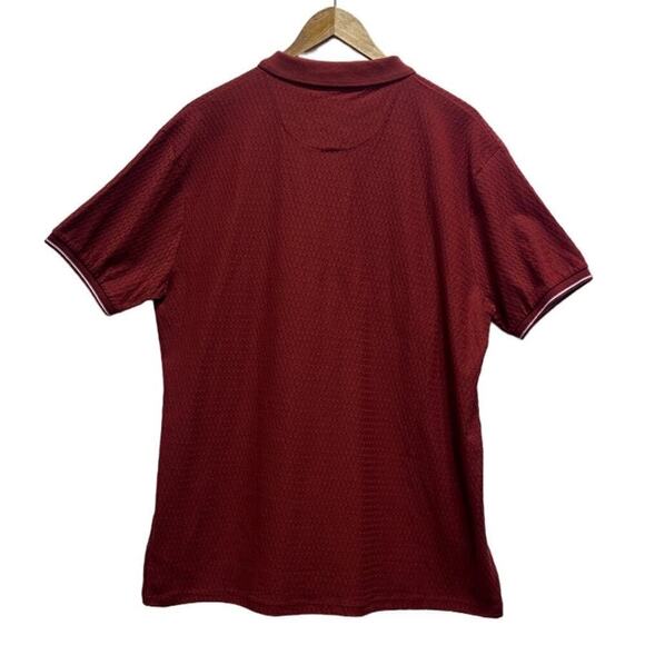 Denim & Flower Ricky Singh Men's Shirt XL Rust White Trim Honeycomb Pattern NWT - Picture 4 of 8